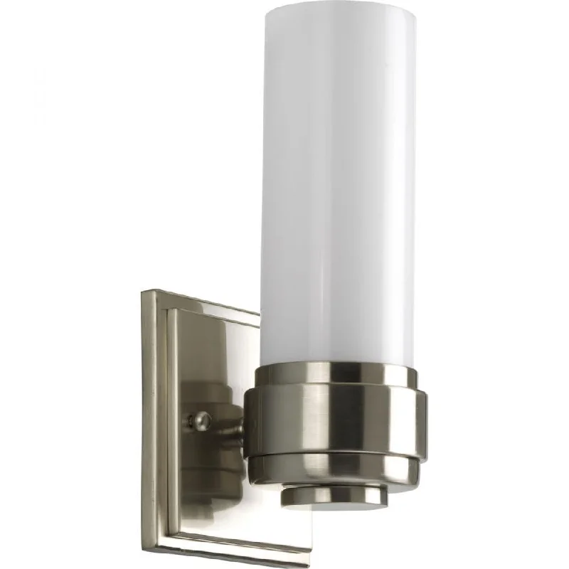 White track lighting for a clean lookP2926-09 - Brushed Nickel 1 Lt. Maier Wall Sconce White track lighting for a clean lookP2926-09 - Brushed Nickel 1 Lt. Maier Wall Sconce