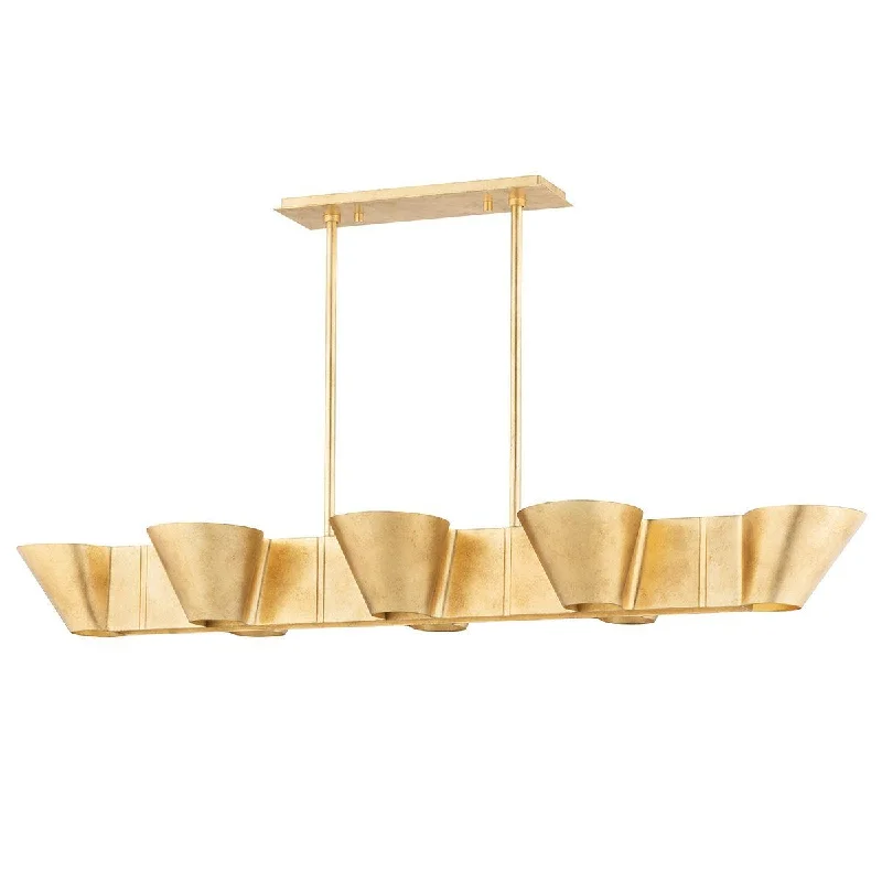 Industrial Lighting for Printing Press FacilitiesReeve 52 in. 8 Lights Pendant Light Vintage Gold Finish Industrial Lighting for Printing Press FacilitiesReeve 52 in. 8 Lights Pendant Light Vintage Gold Finish