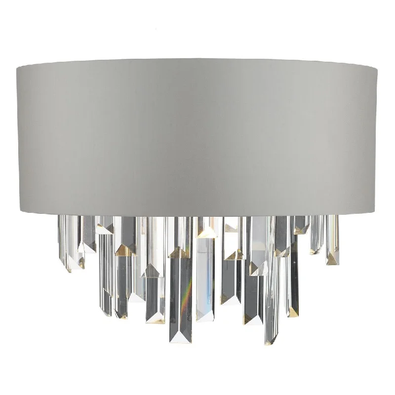 Track lighting with integrated LED driversgothic style wall lamps with dark finishes for a mysterious libraryHalle Double Wall Light - Grey & Crystal Finish, IP20 Track lighting with integrated LED driversgothic style wall lamps with dark finishes for a mysterious libraryHalle Double Wall Light - Grey & Crystal Finish, IP20