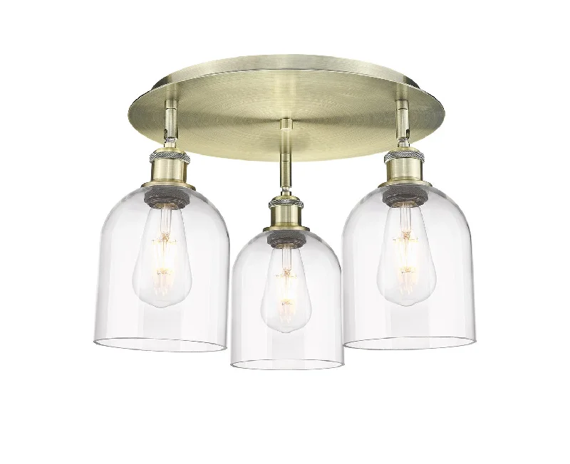 Industrial Lighting for Textile MillsDowntown Urban Three Light Flush Mount