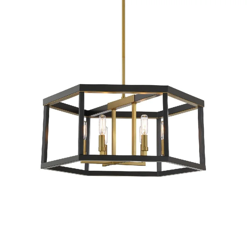 Color - Tunable Industrial Lighting for Special ApplicationsUnion Estates 24 In. 6 Lights Pendant Light Black & brass Finish Color - Tunable Industrial Lighting for Special ApplicationsUnion Estates 24 In. 6 Lights Pendant Light Black & brass Finish