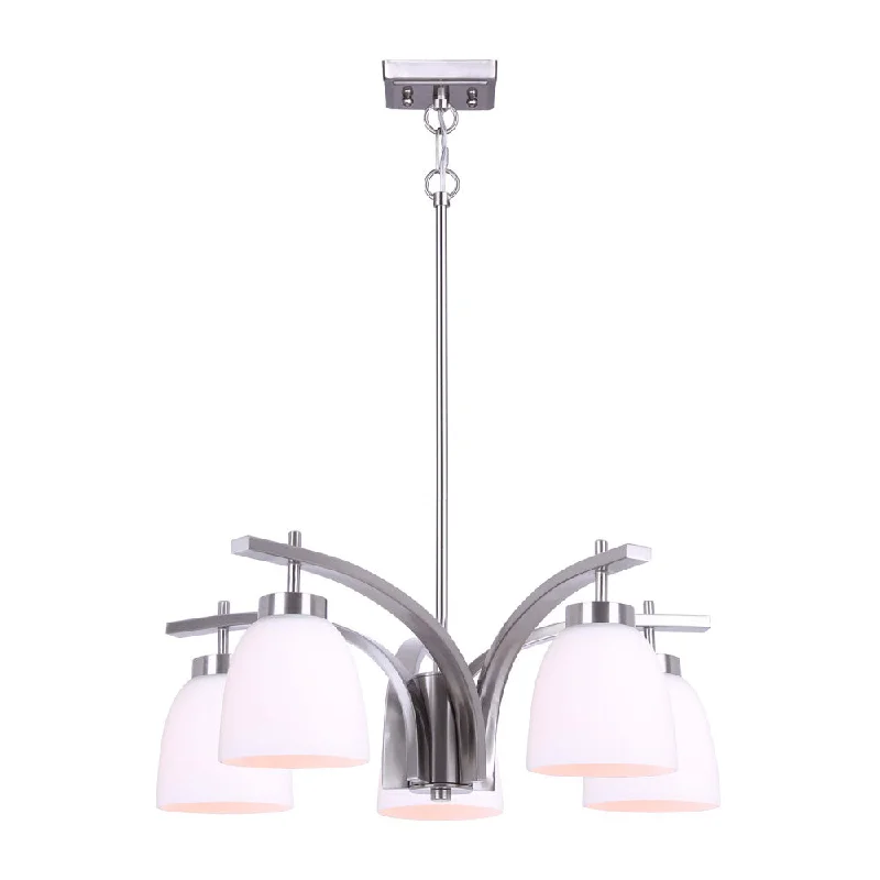 Track lighting with a brushed nickel finishCanarm MACK ICH1077A05BN Brushed Nickel Chandelier Five Lights Track lighting with a brushed nickel finishCanarm MACK ICH1077A05BN Brushed Nickel Chandelier Five Lights
