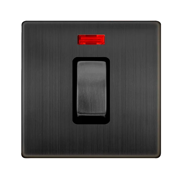 Track lighting with integrated LED driversDefinity 50A Ingot 1 Gang Double Pole Switch With Neon - Matt Bronze Cover Plate - Black Insert Track lighting with integrated LED driversDefinity 50A Ingot 1 Gang Double Pole Switch With Neon - Matt Bronze Cover Plate - Black Insert