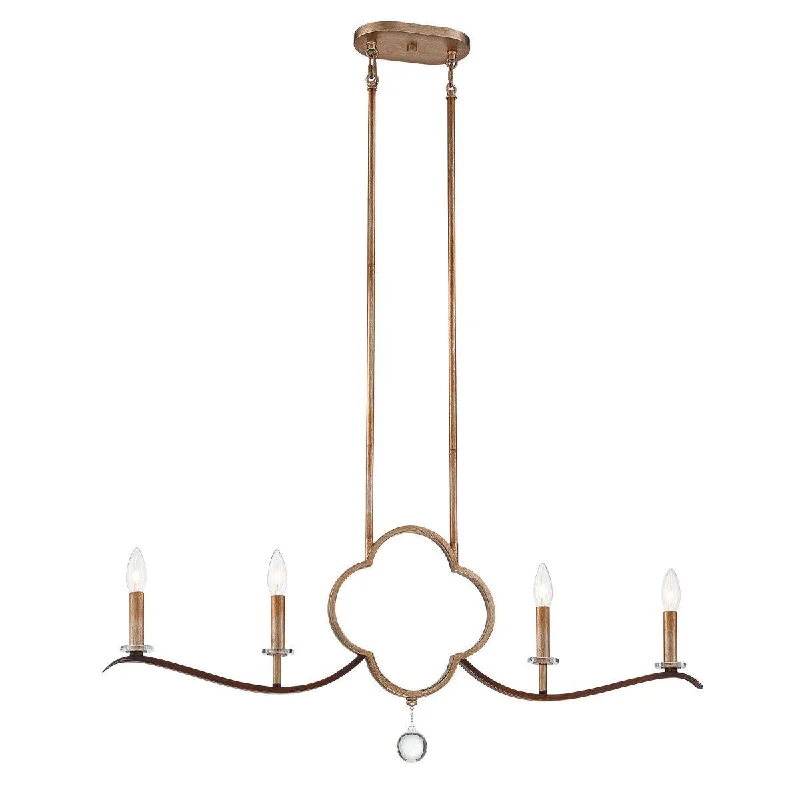 Industrial Pendant Lighting for Machine ShopsAva Libertine 38 in. 4 Lights Pendant Light Gold & Bronze Finish Industrial Pendant Lighting for Machine ShopsAva Libertine 38 in. 4 Lights Pendant Light Gold & Bronze Finish