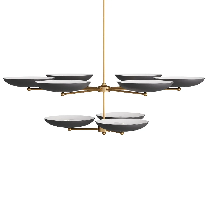 Track lighting with a brushed nickel finishGriffith Tiered Chandelier