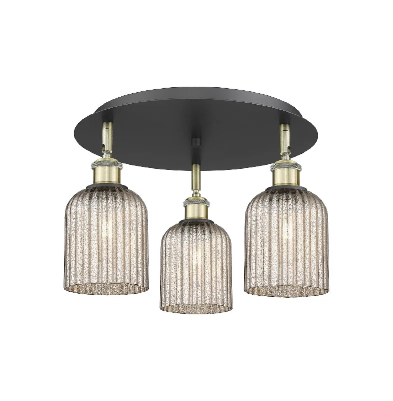 Industrial Lighting for Automotive Manufacturing PlantsDowntown Urban Three Light Flush Mount Industrial Lighting for Automotive Manufacturing PlantsDowntown Urban Three Light Flush Mount