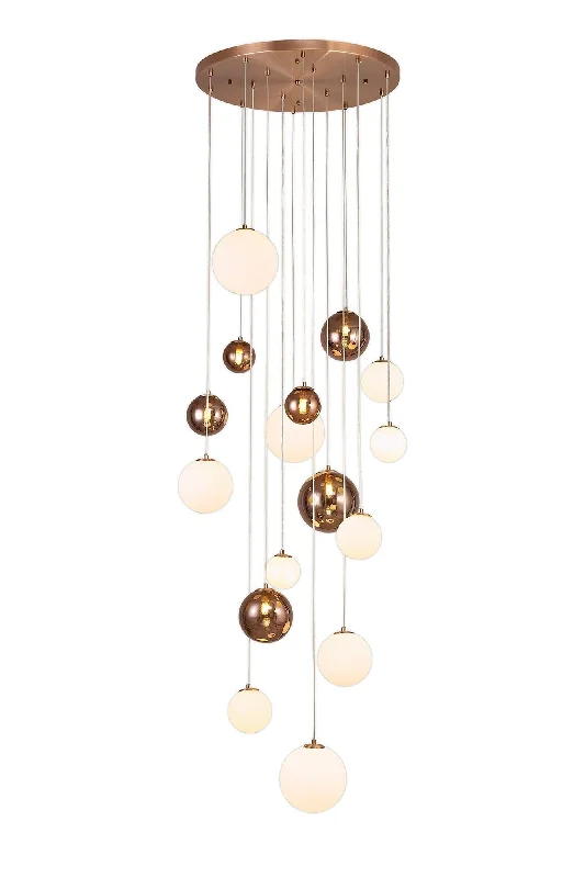 Track lighting for highlighting kitchen cabinetsAustin Cluster Ceiling Light,16Lt x G9, Copper & Opal/Polished Chrome & Iridescent/Polished Chrome & Black, Smoked Glass IP20 Track lighting for highlighting kitchen cabinetsAustin Cluster Ceiling Light,16Lt x G9, Copper & Opal/Polished Chrome & Iridescent/Polished Chrome & Black, Smoked Glass IP20