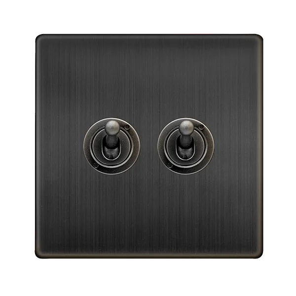 Commercial - grade track lighting for storesDefinity 10Ax 2 Gang 2 Way Toggle Switch - Matt Bronze Commercial - grade track lighting for storesDefinity 10Ax 2 Gang 2 Way Toggle Switch - Matt Bronze