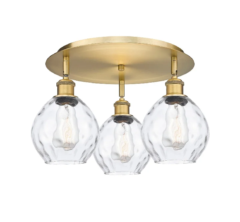 Industrial Lighting for Printing Press FacilitiesDowntown Urban Three Light Flush Mount Industrial Lighting for Printing Press FacilitiesDowntown Urban Three Light Flush Mount