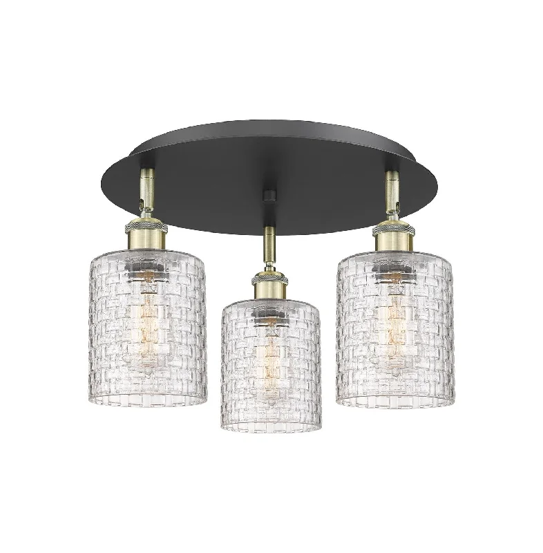 Industrial Lighting for Pharmaceutical ManufacturingDowntown Urban Three Light Flush Mount Industrial Lighting for Pharmaceutical ManufacturingDowntown Urban Three Light Flush Mount