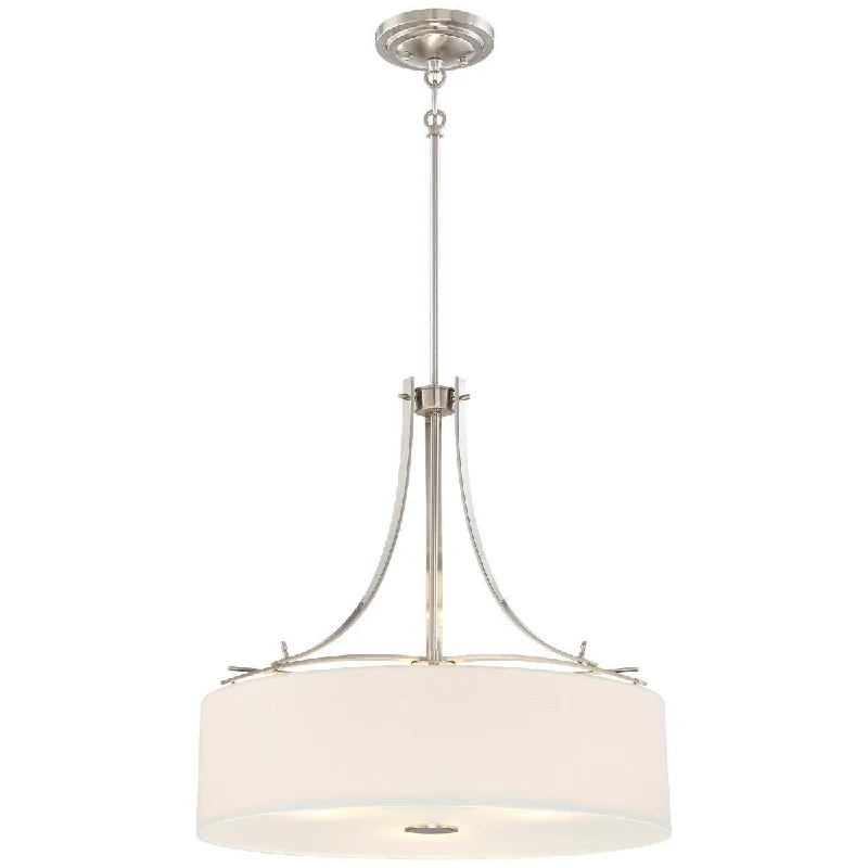 Industrial Lighting for Textile MillsPoleis 20 in. 3 Lights Pendant Light Brushed Nickel Finish Industrial Lighting for Textile MillsPoleis 20 in. 3 Lights Pendant Light Brushed Nickel Finish
