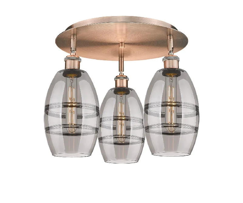 Industrial Pendant Lighting for Machine ShopsDowntown Urban Three Light Flush Mount Industrial Pendant Lighting for Machine ShopsDowntown Urban Three Light Flush Mount