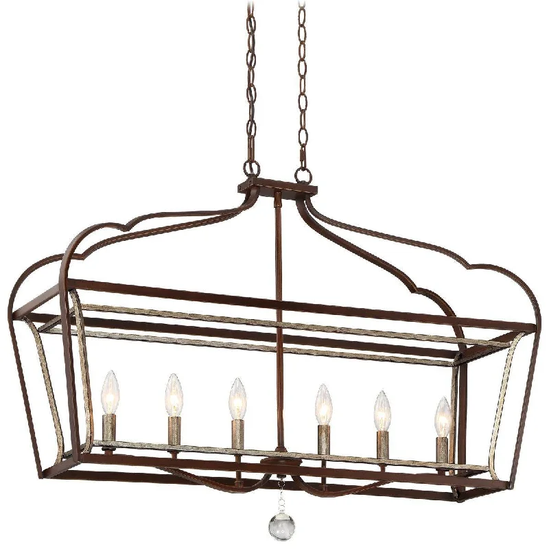 Energy - Efficient Industrial Lighting for Cost - SavingsAstrapia 36 in. 6 Lights Pendant Light Brown Finish Energy - Efficient Industrial Lighting for Cost - SavingsAstrapia 36 in. 6 Lights Pendant Light Brown Finish