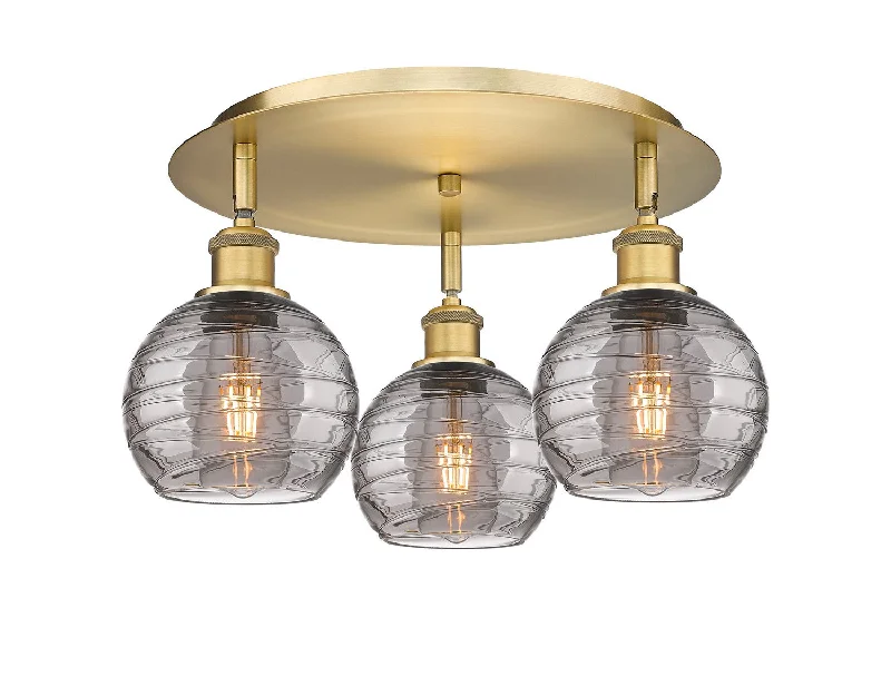 Industrial Lighting for Pharmaceutical ManufacturingDowntown Urban Three Light Flush Mount Industrial Lighting for Pharmaceutical ManufacturingDowntown Urban Three Light Flush Mount