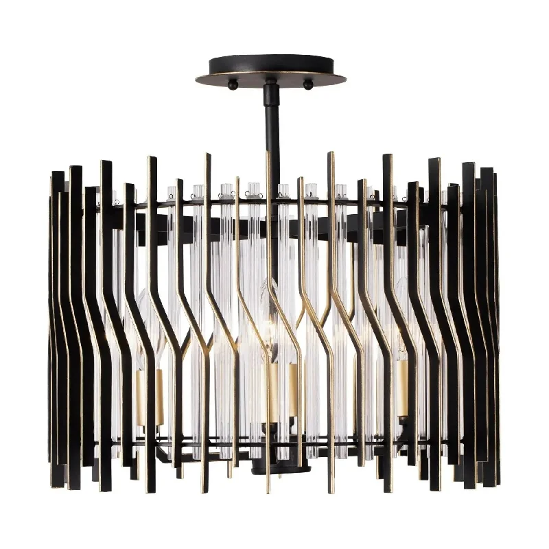 Rustic track lighting for farmhouse decorPark Row Semi-Flush Mount