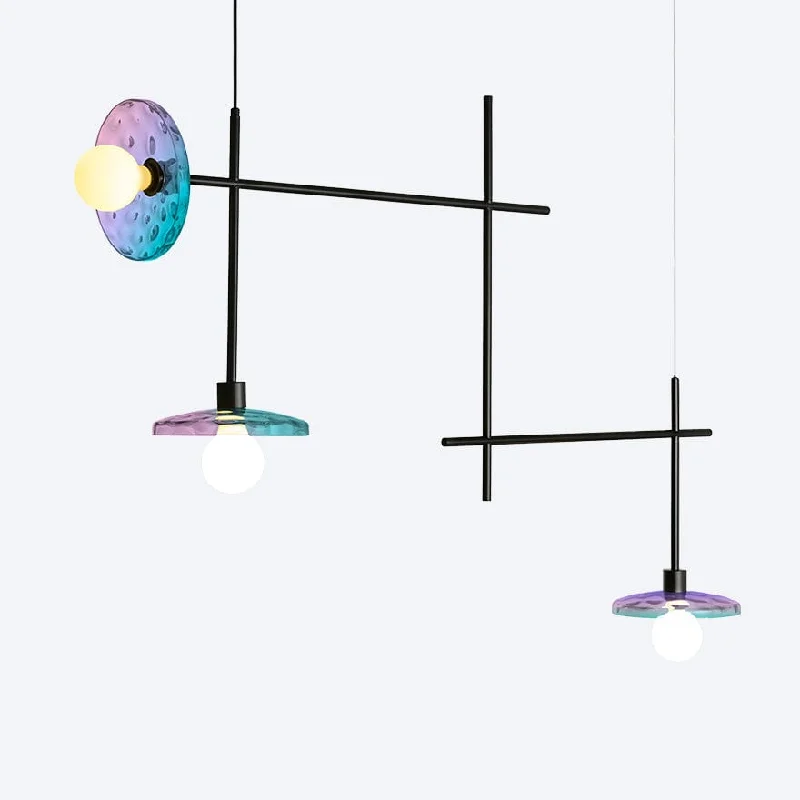 Rustic track lighting for farmhouse decorLEVIA B WITH MISSI GLASS CHROMATIC