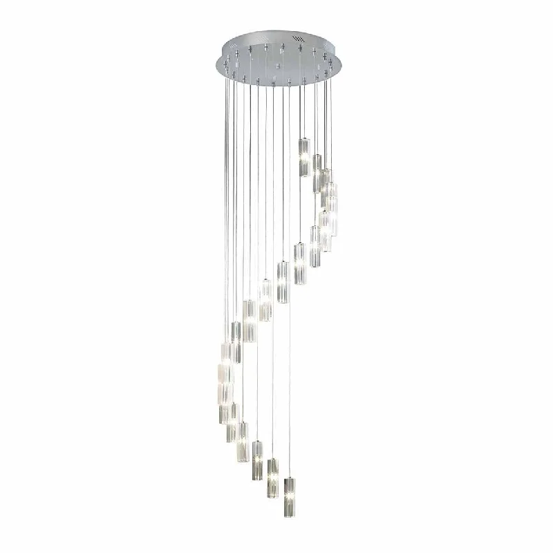 Track lighting for task lighting in workshopsGalileo 20 Light Cluster Pendant Polished Chrome Crystal LED - 3M Drop Track lighting for task lighting in workshopsGalileo 20 Light Cluster Pendant Polished Chrome Crystal LED - 3M Drop