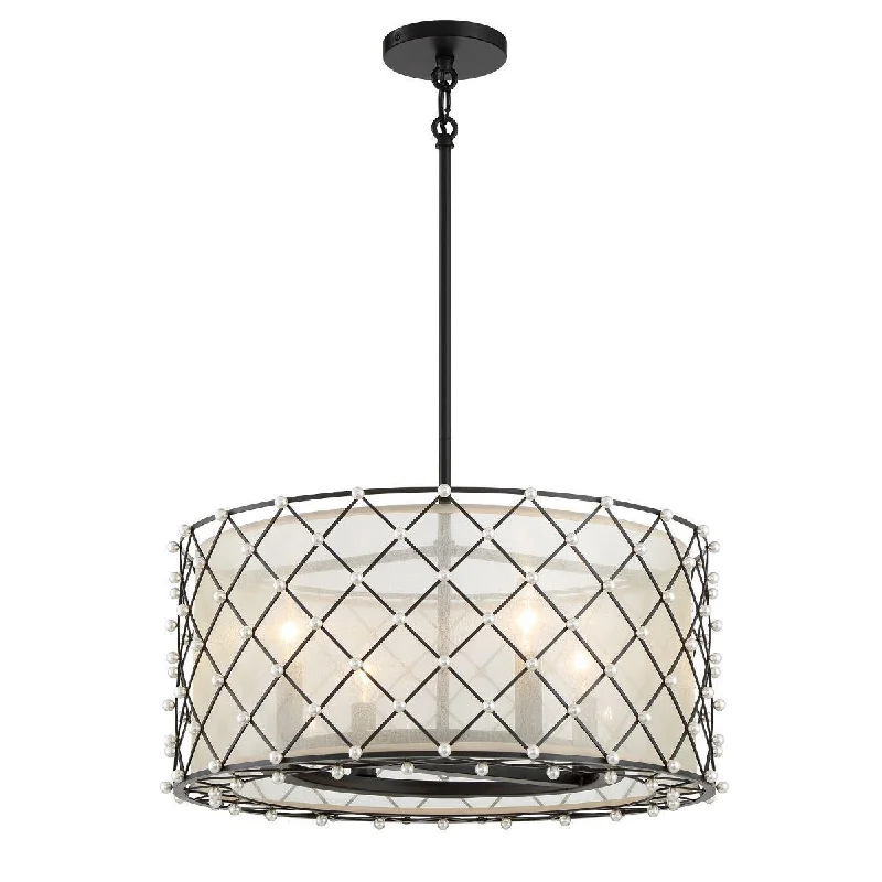 Durable Industrial Lighting for Harsh EnvironmentsSheer Elegance 21 In. 4 Lights Pendant Light Black Finish Durable Industrial Lighting for Harsh EnvironmentsSheer Elegance 21 In. 4 Lights Pendant Light Black Finish