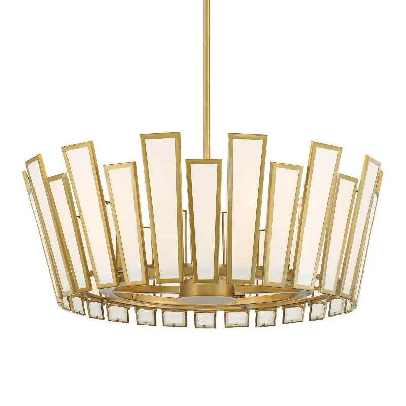 Industrial Lighting with High CRI (Color Rendering Index) for True Color PerceptionRicochet 24 In. 5 Lights Pendant Light Brass Finish Industrial Lighting with High CRI (Color Rendering Index) for True Color PerceptionRicochet 24 In. 5 Lights Pendant Light Brass Finish