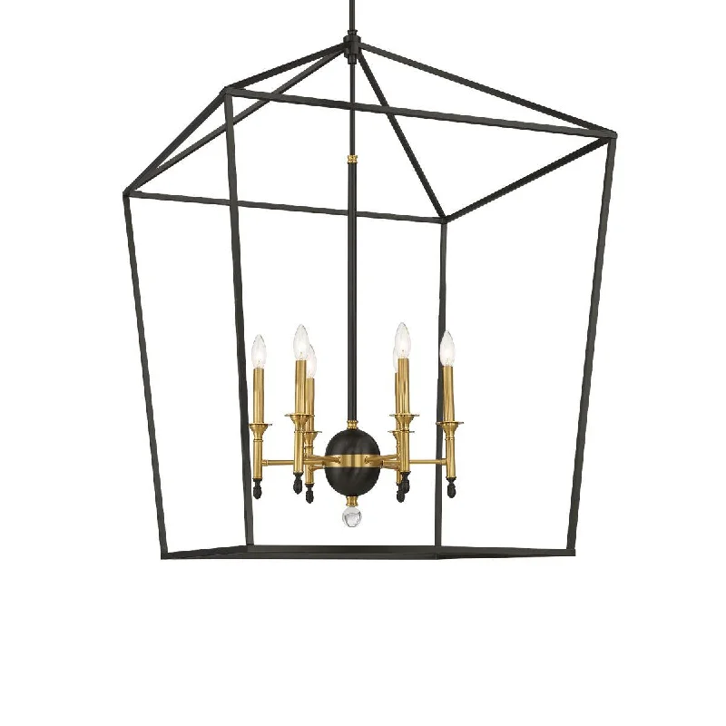 Industrial Lighting for Automotive Manufacturing PlantsTownhall 32 In. 6 Lights Pendant Light Black & brass Finish Industrial Lighting for Automotive Manufacturing PlantsTownhall 32 In. 6 Lights Pendant Light Black & brass Finish