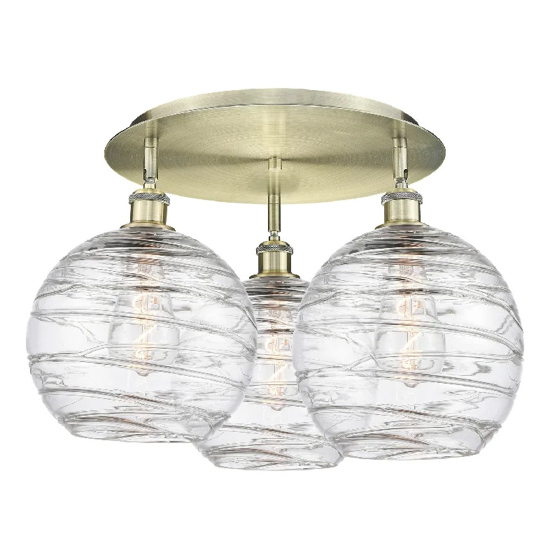 Industrial Lighting for Chemical PlantsDowntown Urban Three Light Flush Mount