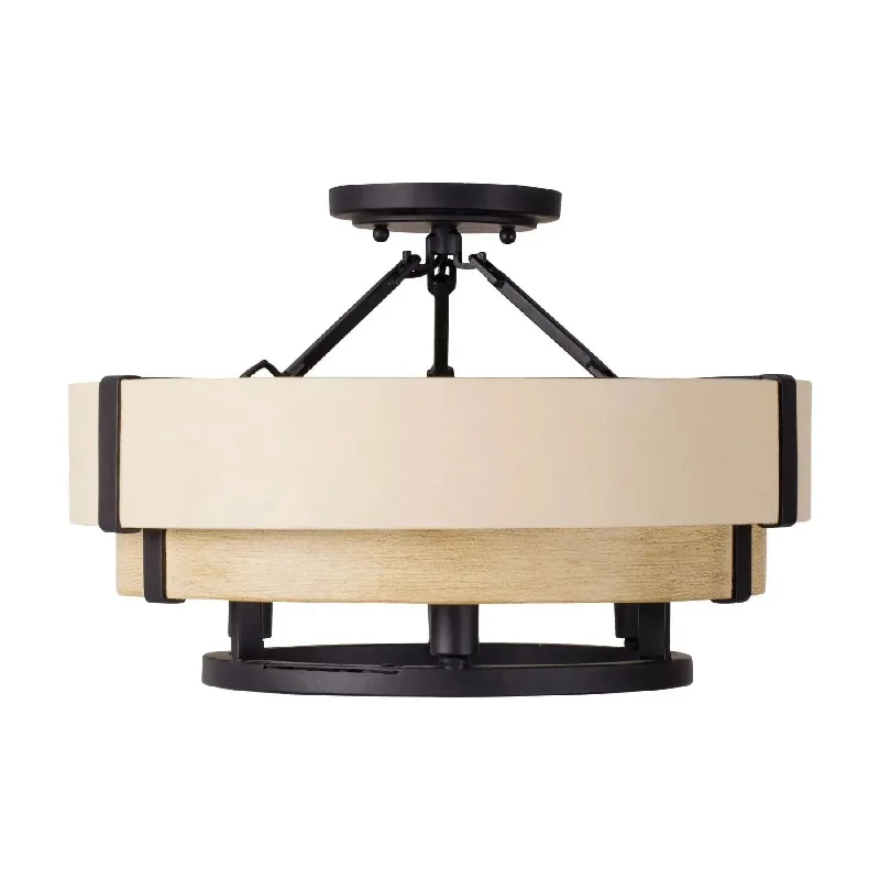 Track lighting for task lighting in workshopsBlonde Moment Semi-Flush Mount