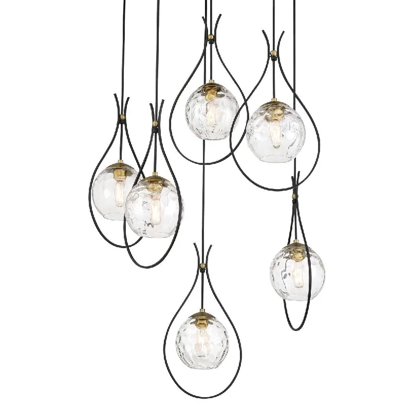 Industrial Lighting for Furniture FactoriesCody 28 In. 6 Lights Pendant Light Black & brass Finish Industrial Lighting for Furniture FactoriesCody 28 In. 6 Lights Pendant Light Black & brass Finish
