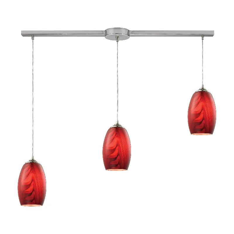 White track lighting for a clean lookTidewaters 36" Wide 3-Light Pendant
