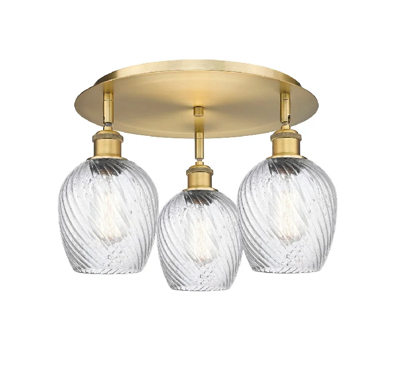 Waterproof Industrial Lighting for Wet AreasDowntown Urban Three Light Flush Mount