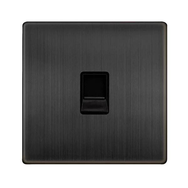 Track lighting for photography studiosDefinity Single Telephone Secondary Outlet - Matt Bronze Cover Plate - Black Insert