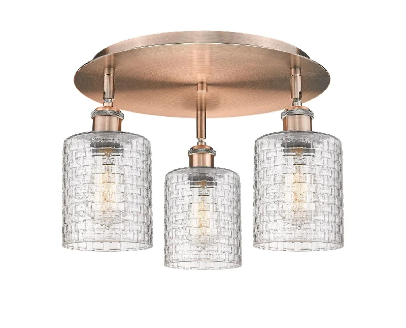 Industrial Lighting for Pharmaceutical ManufacturingDowntown Urban Three Light Flush Mount Industrial Lighting for Pharmaceutical ManufacturingDowntown Urban Three Light Flush Mount