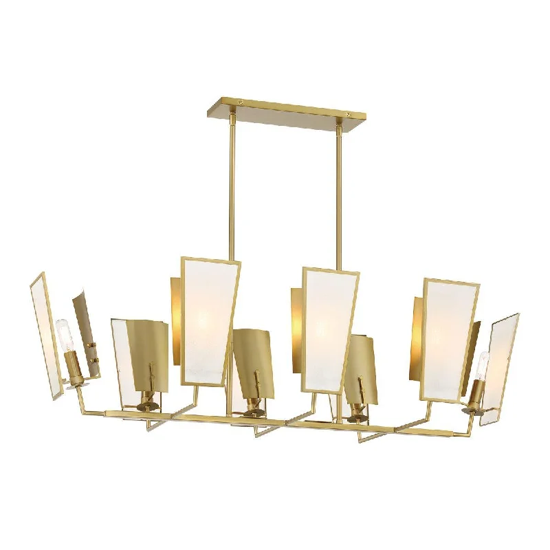 Industrial Lighting for Metal Fabrication ShopsRicochet 44 In. 8 Lights Pendant Light Brass Finish