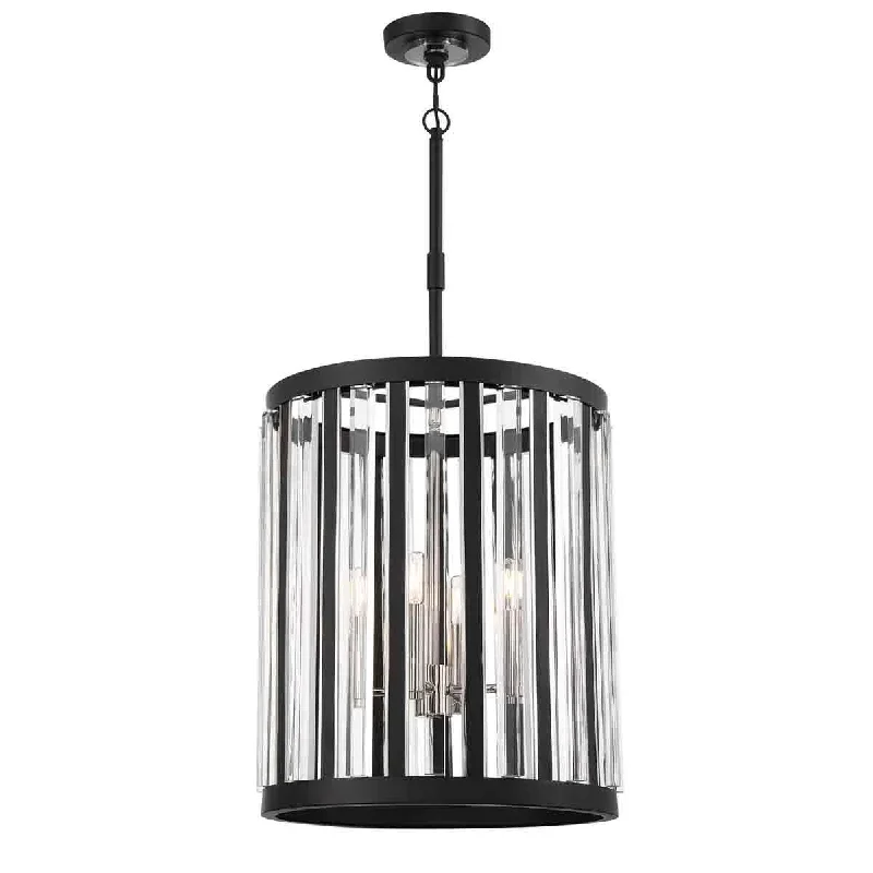Industrial Lighting for Electronics ManufacturingMajestic Splendor 19 In. 4 Lights Pendant Light Black & polished nickel Finish Industrial Lighting for Electronics ManufacturingMajestic Splendor 19 In. 4 Lights Pendant Light Black & polished nickel Finish