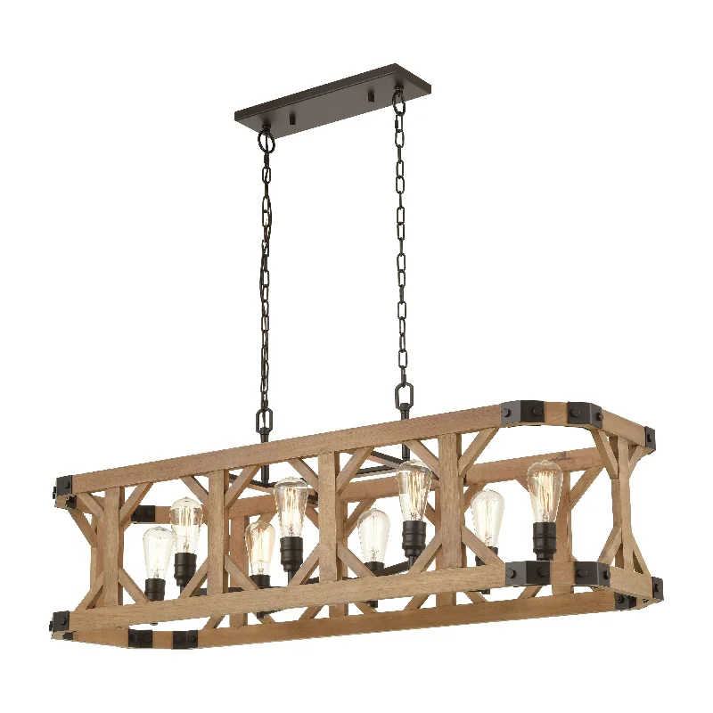 Track lighting with clear glass shadesStructure 48" Wide 8-Light Linear Chandelier