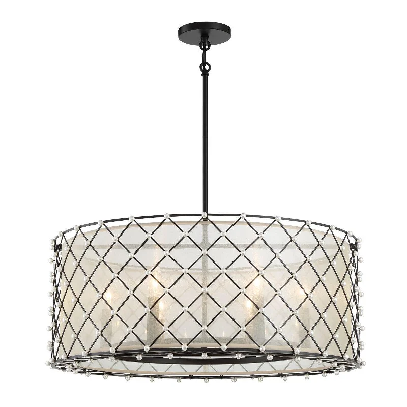 Energy - Efficient Industrial Lighting for Cost - SavingsSheer Elegance 28 In. 6 Lights Pendant Light Black Finish Energy - Efficient Industrial Lighting for Cost - SavingsSheer Elegance 28 In. 6 Lights Pendant Light Black Finish