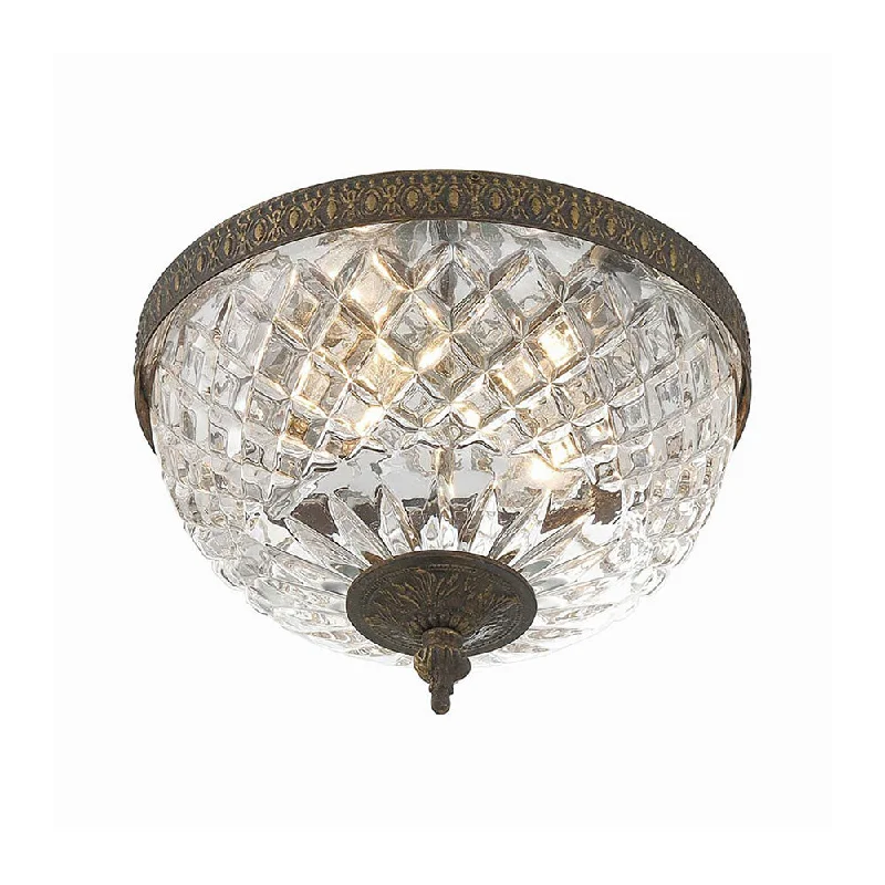 Track lighting with clear glass shadesCrystal Flush Mount Ceiling Light