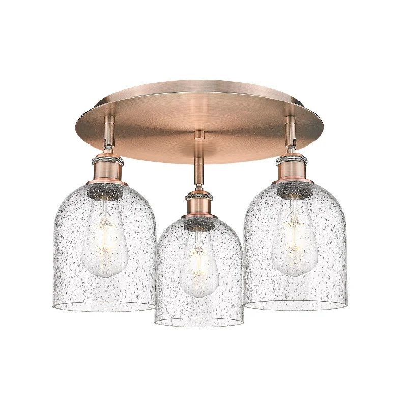 Industrial Lighting for Textile MillsDowntown Urban Three Light Flush Mount