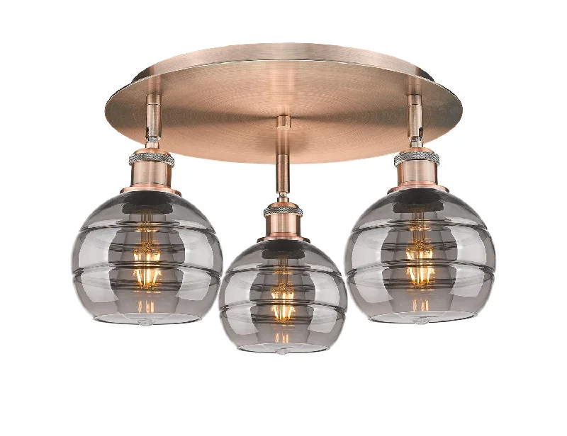 Color - Tunable Industrial Lighting for Special ApplicationsDowntown Urban Three Light Flush Mount Color - Tunable Industrial Lighting for Special ApplicationsDowntown Urban Three Light Flush Mount