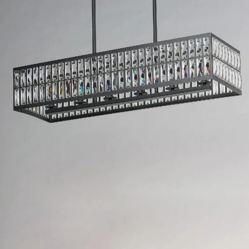 Industrial Lighting for Automotive Manufacturing PlantsMadeline 38 in. 6 Lights Pendant Light Black Finish Industrial Lighting for Automotive Manufacturing PlantsMadeline 38 in. 6 Lights Pendant Light Black Finish