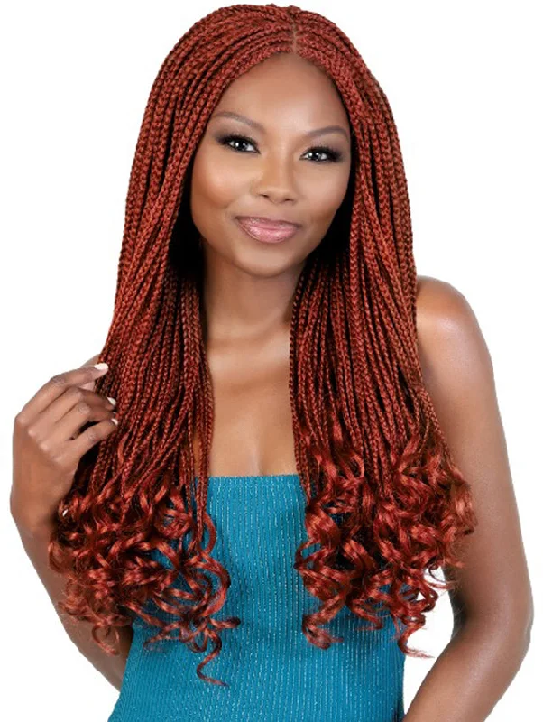 Beshe Pre-Looped Multi Pack Box Braid with French Curly Ends Crochet Braid - CBXFR.4X18