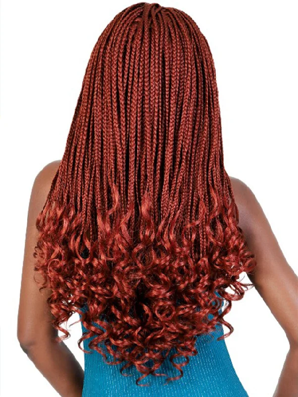 Beshe Pre-Looped Multi Pack Box Braid with French Curly Ends Crochet Braid - CBXFR.4X18