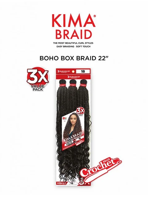 Harlem 125 Kima 3X BOHO BOX BRAID Crochet Braid 22 KBX22