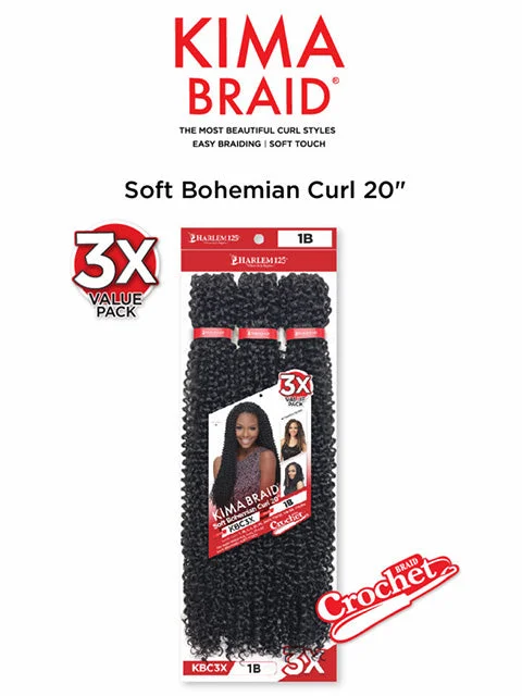 Harlem 125 Kima 3X SOFT BOHEMIAN CURL Crochet Braid 20 KBC3X