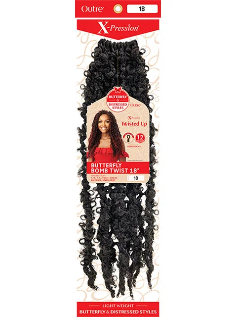 [MULTI PACKS DEAL] Outre Synthetic X-Pression BUTTERFLY BOMB TWIST Crochet Braid 18 (10pcs)