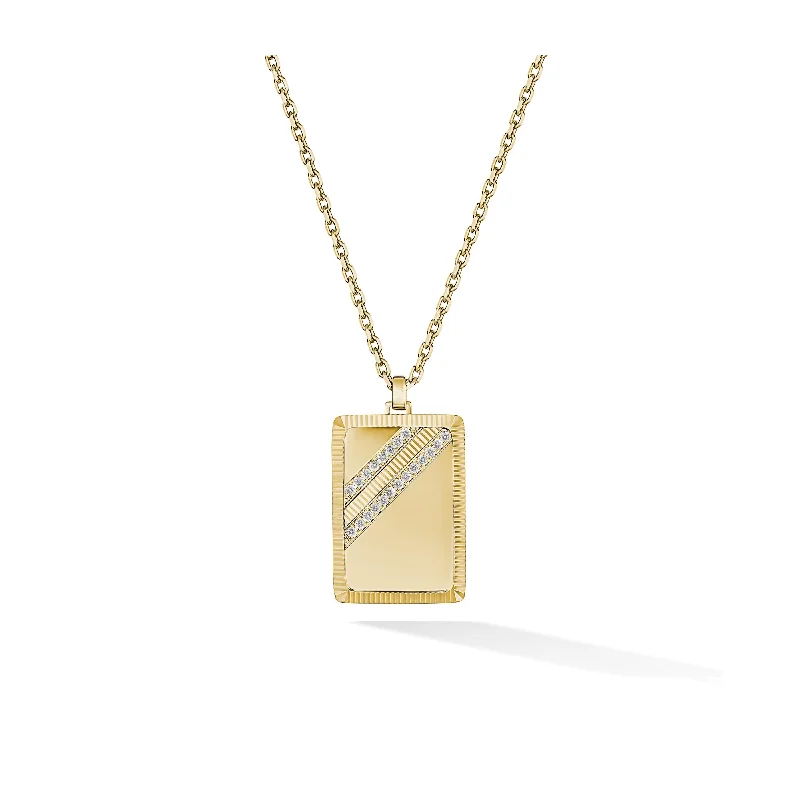 Edge Pendant | Yellow Gold