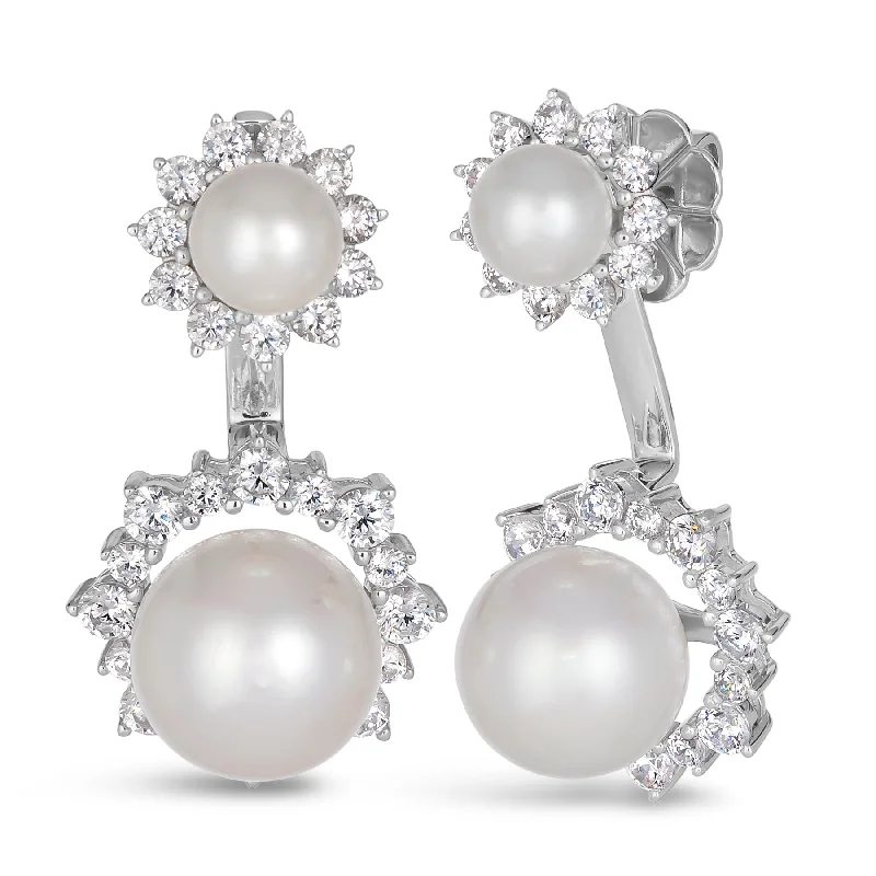 Olivia 64 DW Halo Pearl Earring