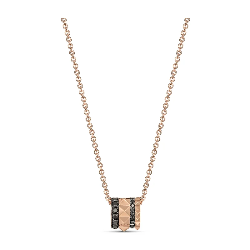 R.08® Icon Necklace Black Diamonds | Rose Gold