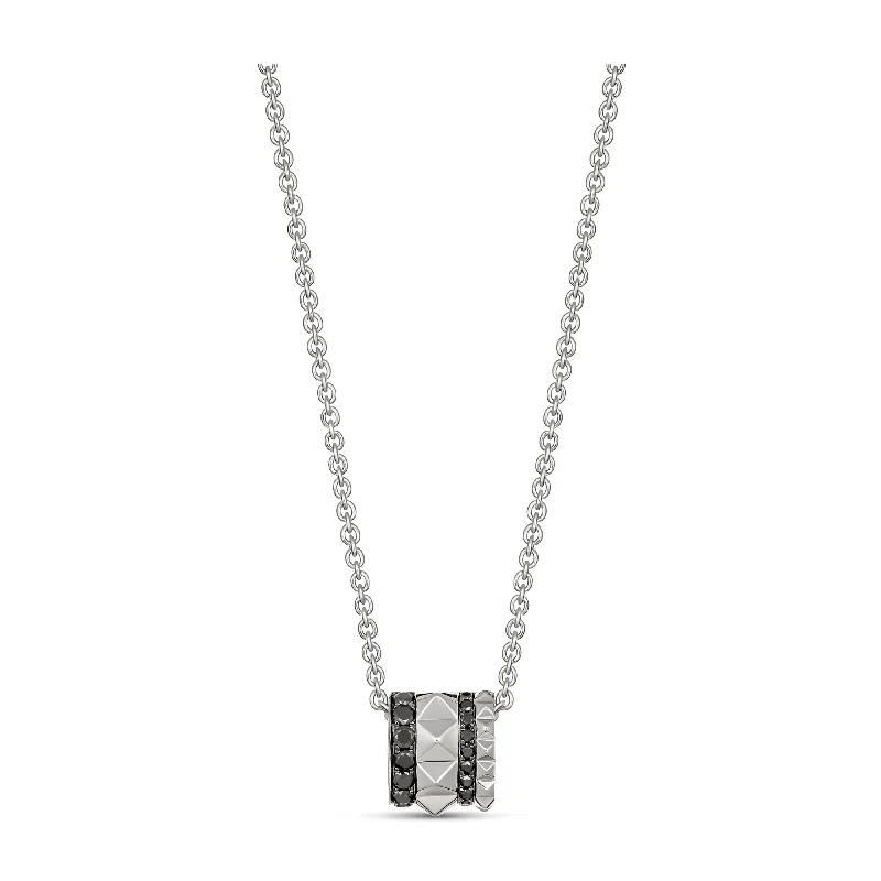 R.08® Icon Necklace Black Diamonds | White Gold