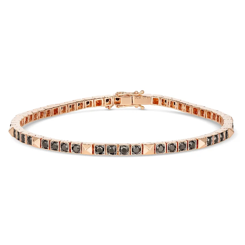 R.08® Une Bracelet with Black Diamonds | Rose Gold