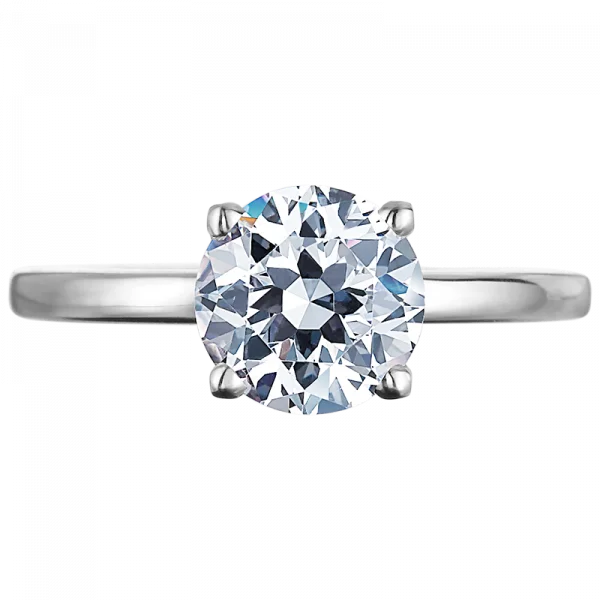 Mark Patterson Platinum 4-Prong Solitaire Semi-Mount Engagement Ring (Setting Only)